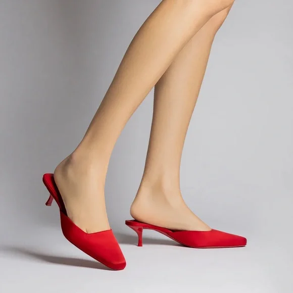 Larroude Amal Satin Mule - Picture 2 of 10